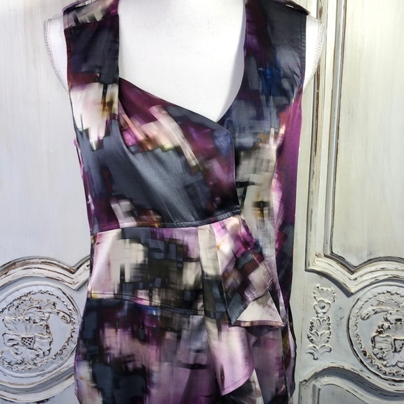 7 For All Mankind Asymmetrical 97% Silk Blouse - Picture 1 of 6